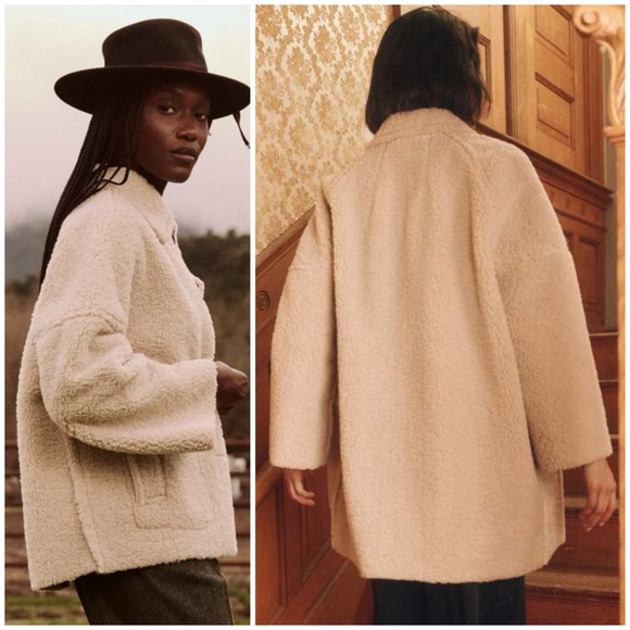 The Great The Cropped Plush Car Coat in Malt SZ 2, M - Picture 10 of 10